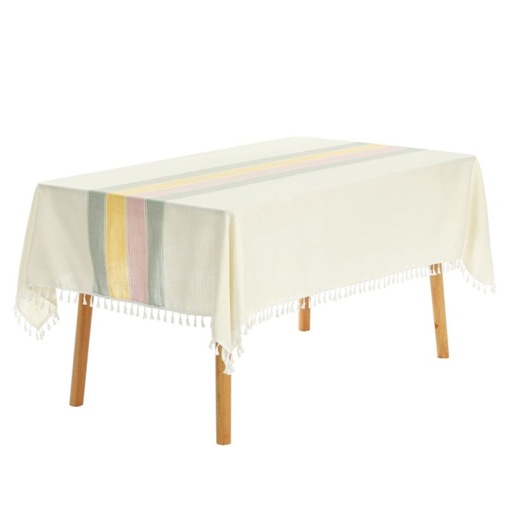 1 Pack Rectangle Rustic Tablecloth, 55x79inch Colorful